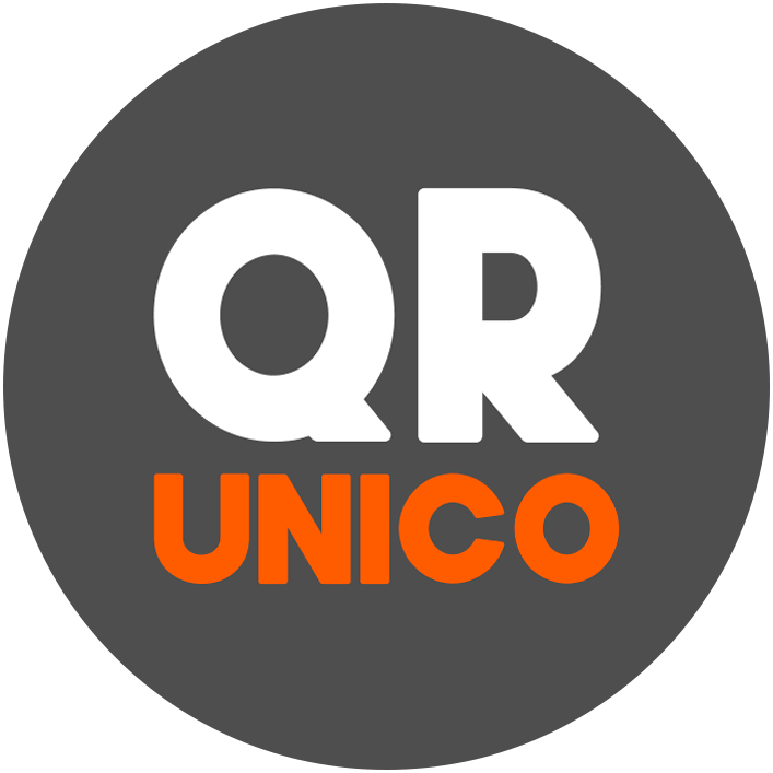 Logotipo QR Único em fundo cinza