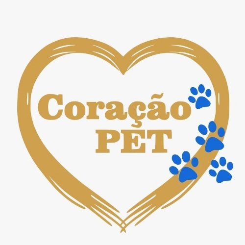 Logo Coração PET com patas azuis