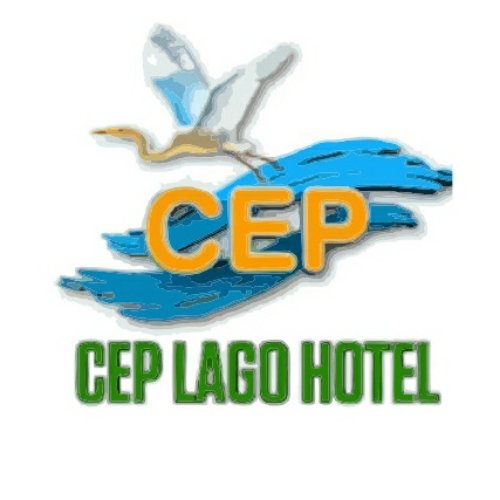 Logo CEP Lago Hotel com pássaro e lago