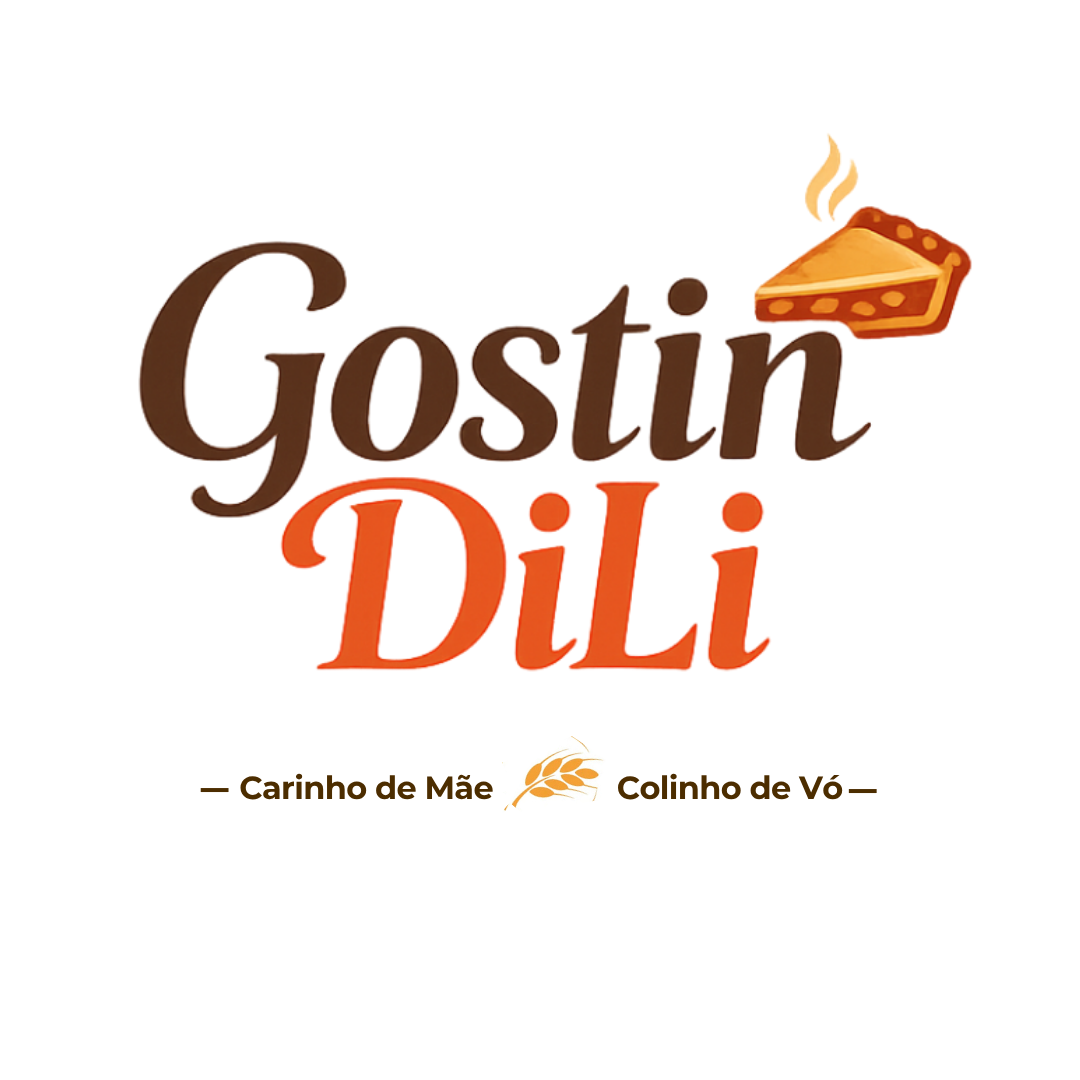 Logo Gostin Dili com fatia de torta